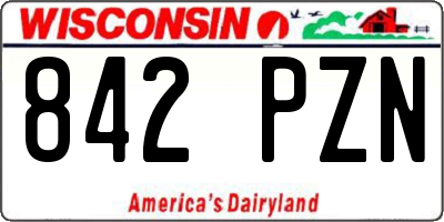 WI license plate 842PZN