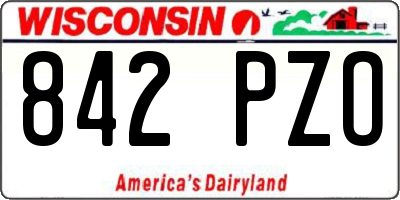 WI license plate 842PZO