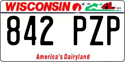 WI license plate 842PZP