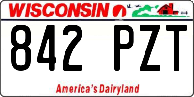 WI license plate 842PZT