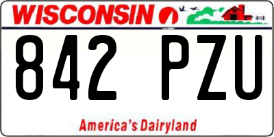 WI license plate 842PZU