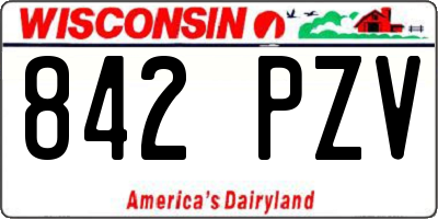 WI license plate 842PZV