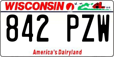 WI license plate 842PZW