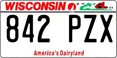 WI license plate 842PZX