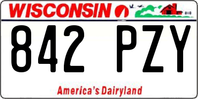 WI license plate 842PZY