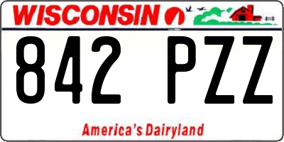 WI license plate 842PZZ