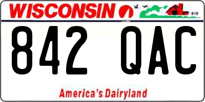 WI license plate 842QAC