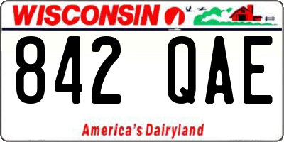 WI license plate 842QAE