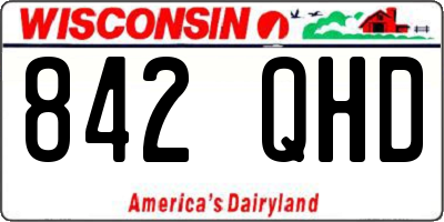 WI license plate 842QHD