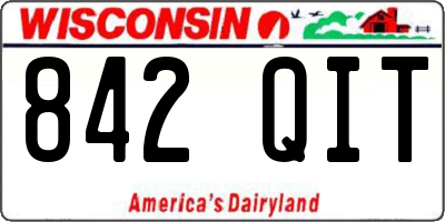 WI license plate 842QIT