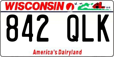 WI license plate 842QLK