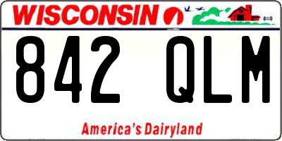 WI license plate 842QLM