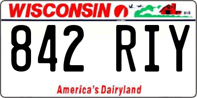 WI license plate 842RIY