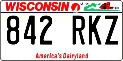 WI license plate 842RKZ