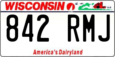 WI license plate 842RMJ