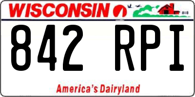 WI license plate 842RPI