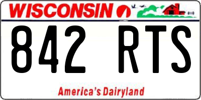 WI license plate 842RTS