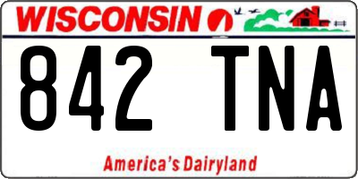 WI license plate 842TNA