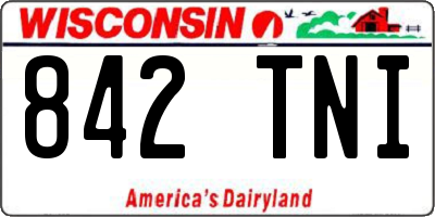 WI license plate 842TNI
