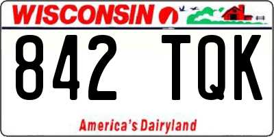 WI license plate 842TQK