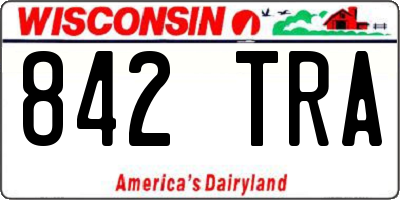 WI license plate 842TRA