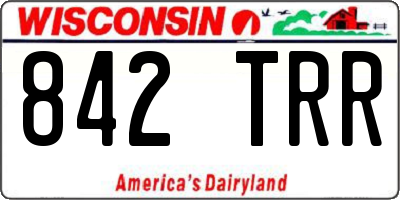 WI license plate 842TRR