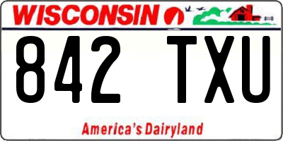 WI license plate 842TXU