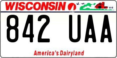 WI license plate 842UAA