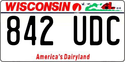 WI license plate 842UDC