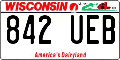 WI license plate 842UEB