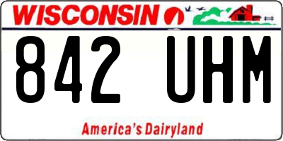 WI license plate 842UHM