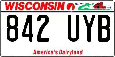 WI license plate 842UYB