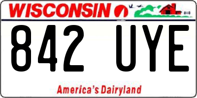 WI license plate 842UYE