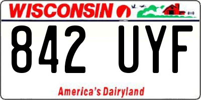 WI license plate 842UYF