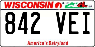 WI license plate 842VEI