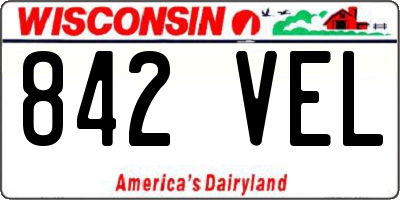 WI license plate 842VEL