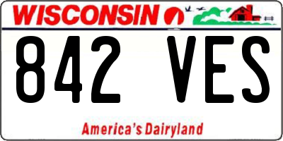 WI license plate 842VES