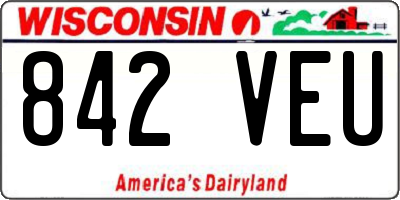 WI license plate 842VEU