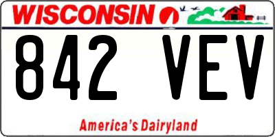 WI license plate 842VEV
