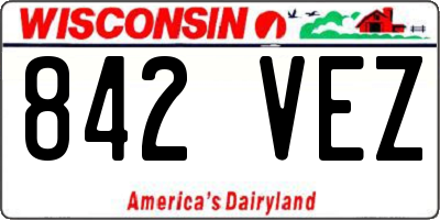 WI license plate 842VEZ