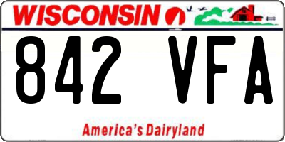 WI license plate 842VFA