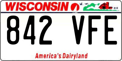 WI license plate 842VFE