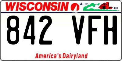 WI license plate 842VFH