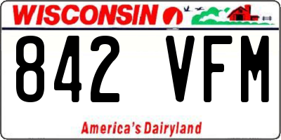 WI license plate 842VFM