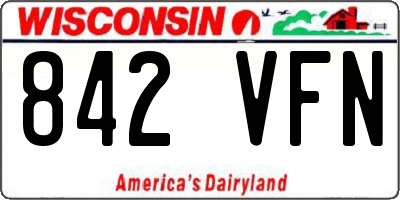 WI license plate 842VFN