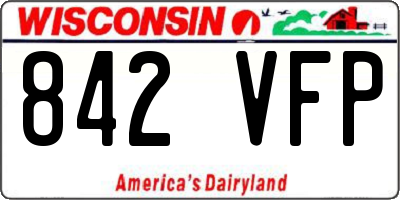 WI license plate 842VFP