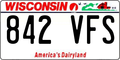 WI license plate 842VFS