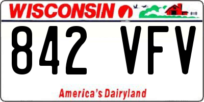 WI license plate 842VFV