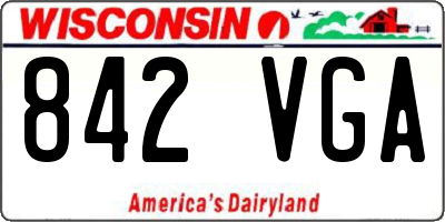 WI license plate 842VGA
