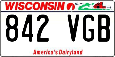 WI license plate 842VGB